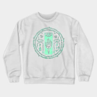 Zonai Green Swirl on White (Totk) Crewneck Sweatshirt